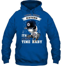 Load image into Gallery viewer, Listen haters It's Winnipeg Jets time baby jack skellington halloween shirt