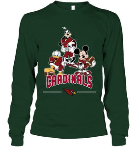 Arizona Cardinals mickey donald goofy fan shirt