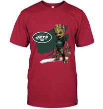 Load image into Gallery viewer, New York Jets angry baby groot ripped shirt