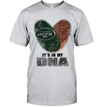 Load image into Gallery viewer, New York Jets and New York Mets it's my dna love fingerprints shirt