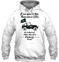 Load image into Gallery viewer, Once upon a time a girl really loved jeeps and New York Jets it was me shirt