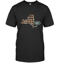 Load image into Gallery viewer, New York Jets panther pattern state map shirt