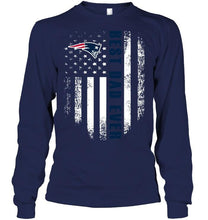 Load image into Gallery viewer, Best New England Patriots dad ever american flag shirt