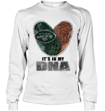 Load image into Gallery viewer, New York Jets and New York Mets it's my dna love fingerprints shirt
