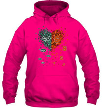 Load image into Gallery viewer, New York Jets and Syracuse Orange tiny hearts shaped fan shirt