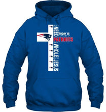 Load image into Gallery viewer, All I need today is a little bit of New England Patriots a whole lot of jesus shirt