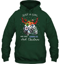 Load image into Gallery viewer, Just a girl who love Winnipeg Jets and christmas fan shirt