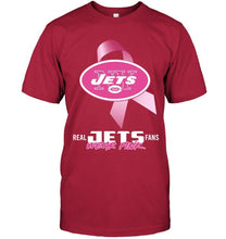 Load image into Gallery viewer, New York Jets real fans wear pink br east cancer support shirt