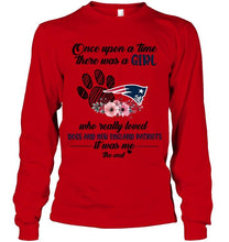 Load image into Gallery viewer, Once upon a time there was a girl loved dog and New England Patriots shirt