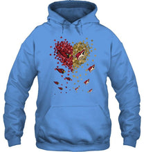 Load image into Gallery viewer, Arizona Cardinals Patriots and Arizona Coyotes tiny hearts shaped fan shirt