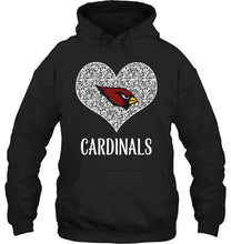 Load image into Gallery viewer, Arizona Cardinals heart floral pattern shirt