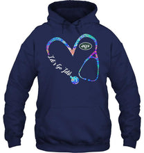 Load image into Gallery viewer, Let's go New York Jets dyed nurse scope love shirt