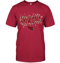 Load image into Gallery viewer, Arizona Cardinals christmas fairy lights t shirt