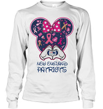 Load image into Gallery viewer, New England Patriots minnie br east cancer love shirt