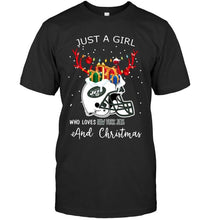 Load image into Gallery viewer, Just a girl who love New York Jets and christmas fan shirt