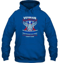 Load image into Gallery viewer, Veteran served sacrificed have anger issue if my patriotism offends you I don't care shirt