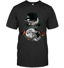 Load image into Gallery viewer, Fear the New York Jets jack skellington halloween harvest field shirt