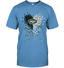 Load image into Gallery viewer, New York Jets dual colors tiny heart shaped shirt