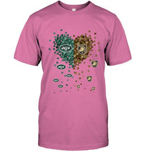 Load image into Gallery viewer, New York Jets and Army Black Knights tiny hearts shaped fan shirt