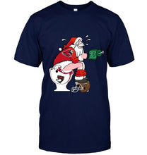 Load image into Gallery viewer, Santa Ball State Cardinals in bathroom shirt