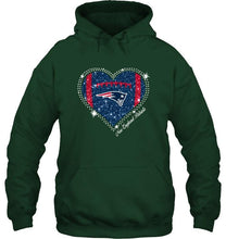 Load image into Gallery viewer, New England Patriots heart glitter pattern fan simpson shirt