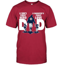 Load image into Gallery viewer, Winnipeg Jets Dad son's first hero daughter's first love shirt
