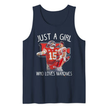 Load image into Gallery viewer, Kansas City Chiefs Just a girl who loves Mahomes shirt by Moteefes store Men's Tank Top