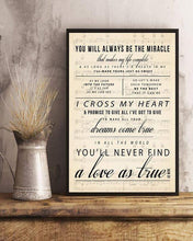Load image into Gallery viewer, George Strait I Cross My Heart you'll never find a love as true as mine poster canvas