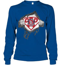 Load image into Gallery viewer, St. Louis Cardinals dad superman shirt