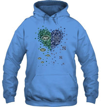 Load image into Gallery viewer, New York Jets and New York Yankees tiny hearts shaped fan shirt