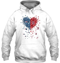 Load image into Gallery viewer, New england patriots and boston red sox tiny heart love shape shirt