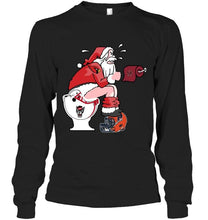 Load image into Gallery viewer, Santa Louisville Cardinals in bathroom shirt