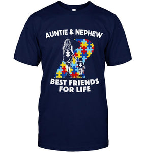 Autism auntie & nephew best friends for life shirt