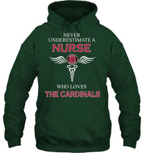 Load image into Gallery viewer, Never underestimate a nurse who loves the Cardinals Arizona Cardinals fan shirt