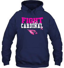 Load image into Gallery viewer, Fight like a Cardinal Arizona Cardinals br east cancer support fan shirt