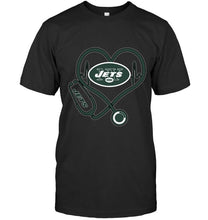 Load image into Gallery viewer, New York Jets nurse scope love heartbeat shirt