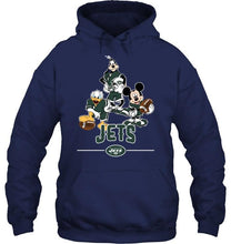 Load image into Gallery viewer, New York Jets mickey donald goofy fan shirt