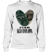 Load image into Gallery viewer, New York Jets and Army Black Knights it's my dna love fingerprints shirt