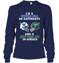 Load image into Gallery viewer, I'm Buffalo Bull on saturdays and New York Jet on sundays shirt