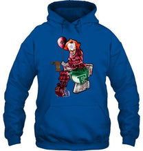 Load image into Gallery viewer, IT Ball State Cardinals in toilet halloween hoodie