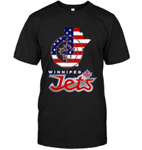 Load image into Gallery viewer, Winnipeg Jets Manitoba 4th July independence day american flag shirt