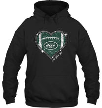 Load image into Gallery viewer, New York Jets heart glitter pattern fan simpson shirt