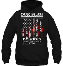 Load image into Gallery viewer, Our flag does not fly because wind blows it flies with breath of patriot protecting it shirt