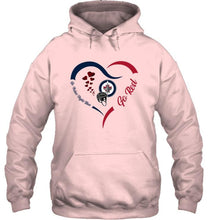 Load image into Gallery viewer, Go Polar night blue Go red Winnipeg Jets  fan heart shirt
