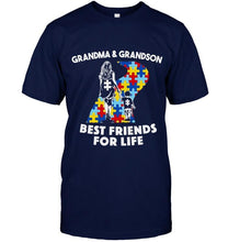 Load image into Gallery viewer, Autism grandma &amp; grandson best friends for life shirt