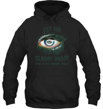 Load image into Gallery viewer, New York Jets girl classy sasy and a bit smart asy glitter pattern eye t shirt