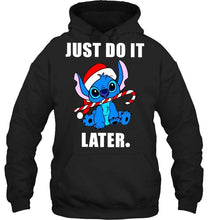 Load image into Gallery viewer, Just do it later christmas stitch t shirt