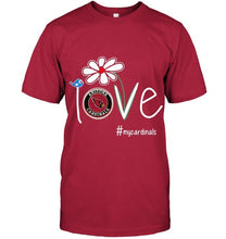 Load image into Gallery viewer, Love my Cardinals Arizona Cardinals daisy fan shirt