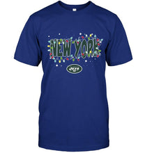 Load image into Gallery viewer, New York Jets christmas fairy lights t shirt