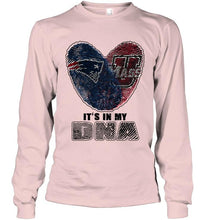 Load image into Gallery viewer, New England Patriots and UMass Minutemens it's my dna love fingerprints shirt